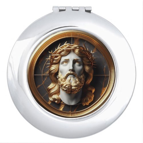 Jesus looking in the heavens with Divine Encounter Compact Mirror