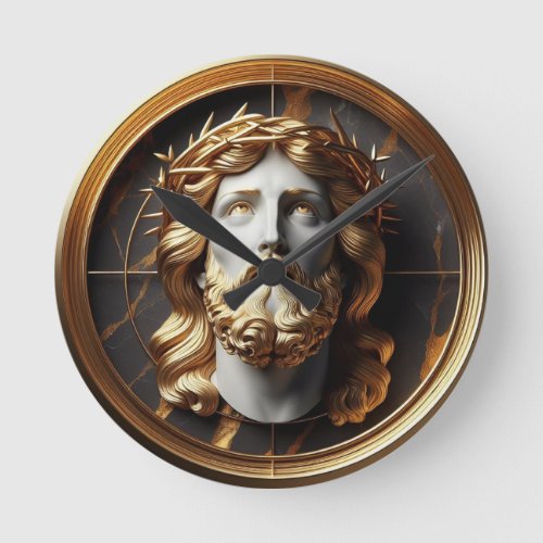 Jesus looking in the heavens with Divine Encounter Round Clock