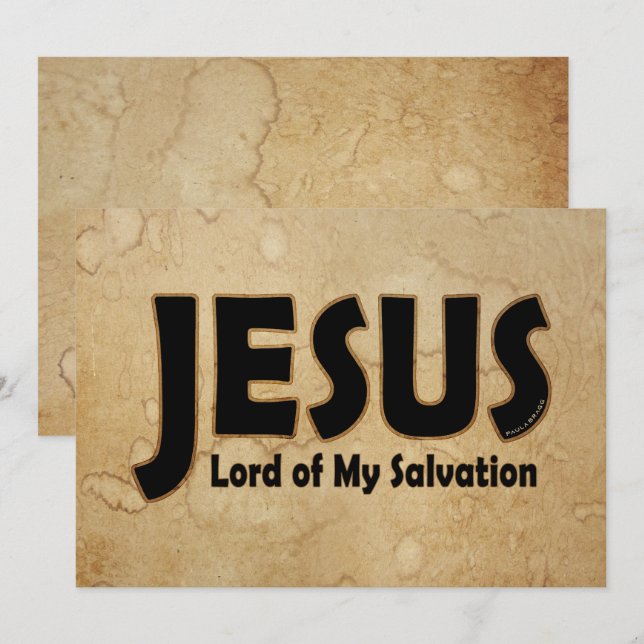 JESUS Lord of Salvation Card (Front/Back)
