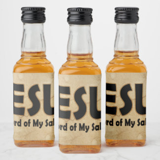 Jesus Lord Salvation Liquor Bottle Label