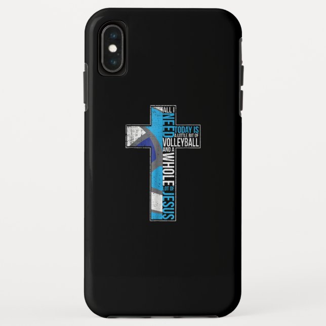 Jesus Love |All I Need Is Little Bit Of Volleyball Case-Mate iPhone Case (Back)