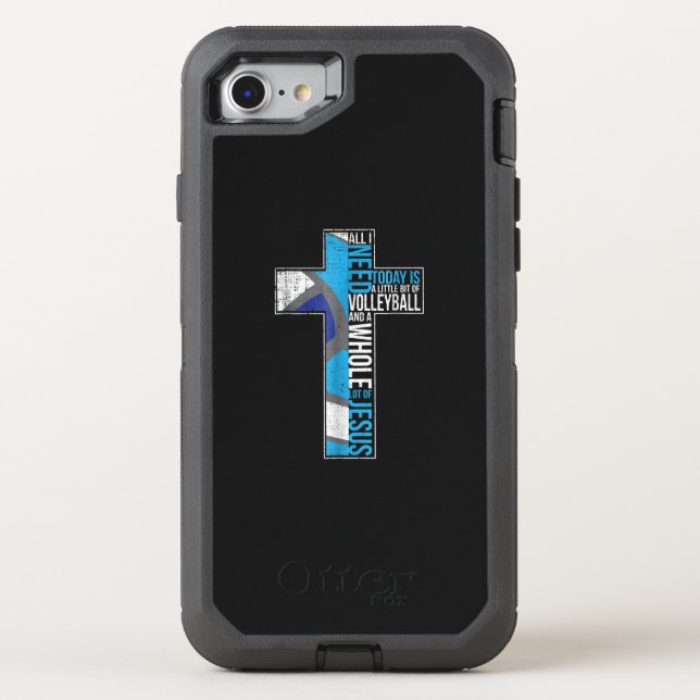Jesus Love |All I Need Is Little Bit Of Volleyball Otterbox iPhone Case (Back)