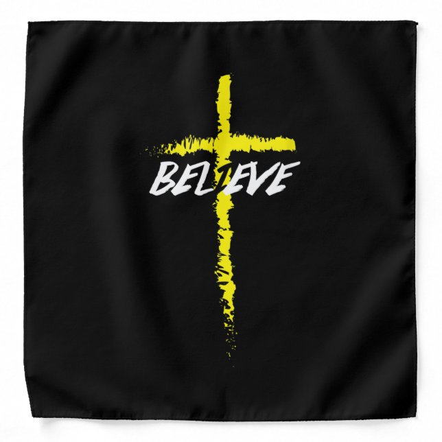 Jesus Love | Believe Cross Jesus Christ Religion Bandana (Front)