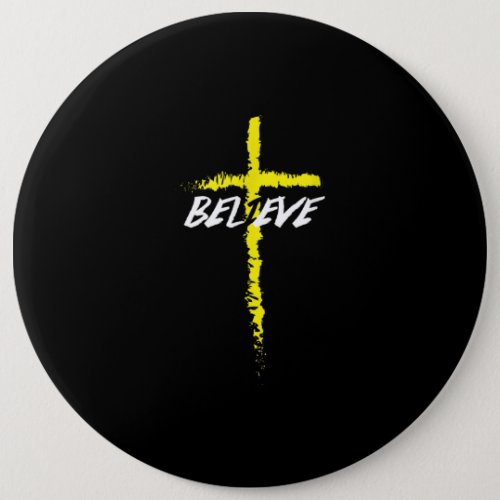 Jesus Love  Believe Cross Jesus Christ Religion Button