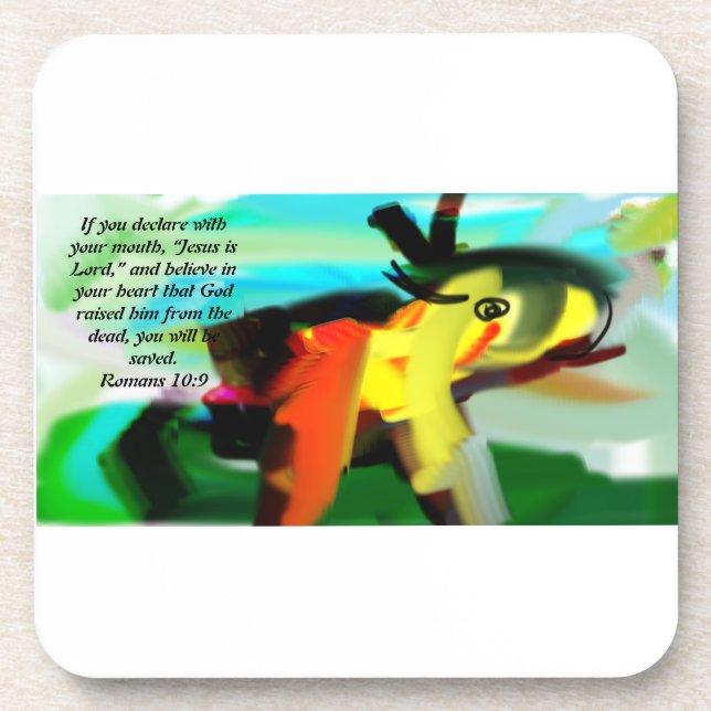 jesus love  beverage coaster (Front)