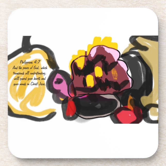 Jesus love  beverage coaster (Front)