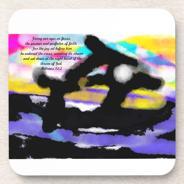 jesus love  beverage coaster (Front)