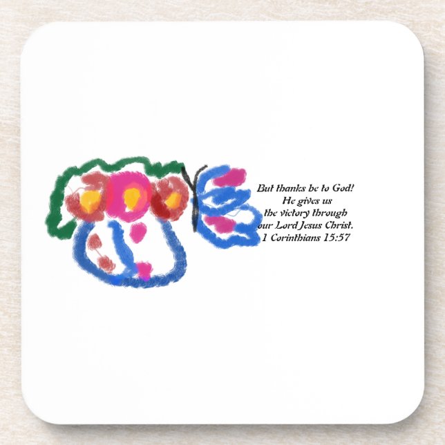 jesus love  beverage coaster (Front)