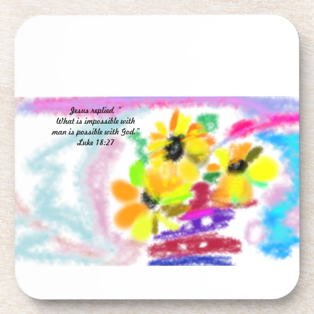 Jesus love  beverage coaster (Front)