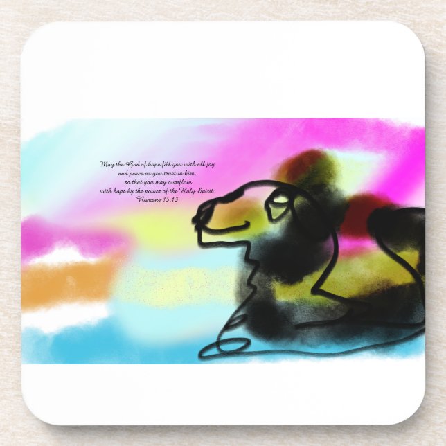 Jesus love beverage coaster (Front)