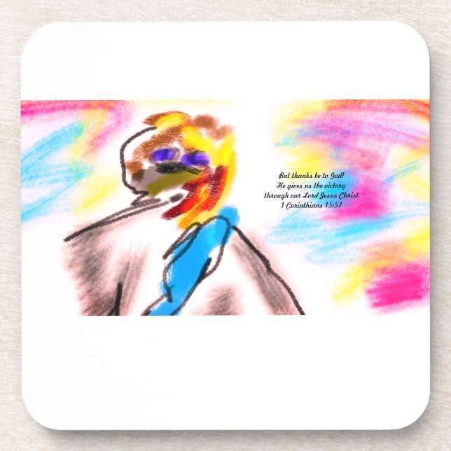 jesus love  beverage coaster (Front)