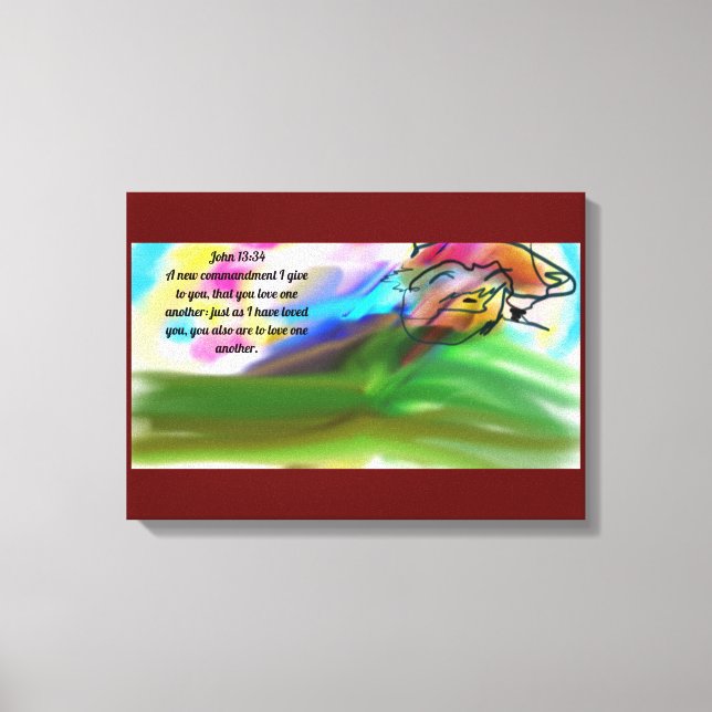 Jesus  love canvas print (Front)