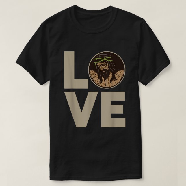 Jesus Love  Crucified Jesus Christian  T-Shirt (Design Front)