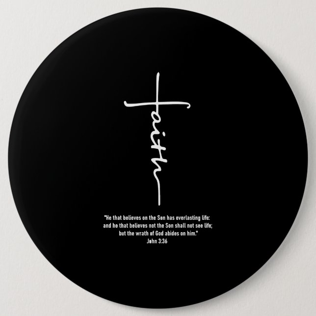 Jesus Love | Faith Cross Christian Jesus Faith God Button (Front)