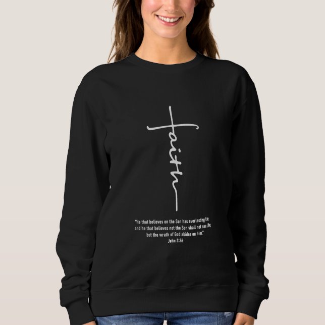 Jesus Love | Faith Cross Christian Jesus Faith God Sweatshirt (Front)