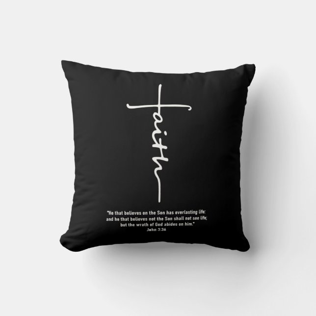 Jesus Love | Faith Cross Christian Jesus Faith God Throw Pillow (Front)