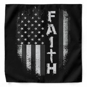 Jesus Love Faith USA Flag Bandana