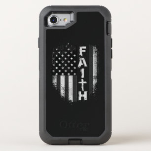 Jesus Love Faith USA Flag OtterBox Defender iPhone SE/8/7 Case