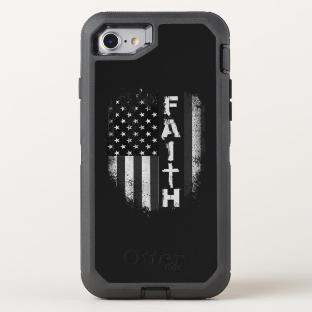 Jesus Love | Faith USA Flag Otterbox iPhone Case (Back)