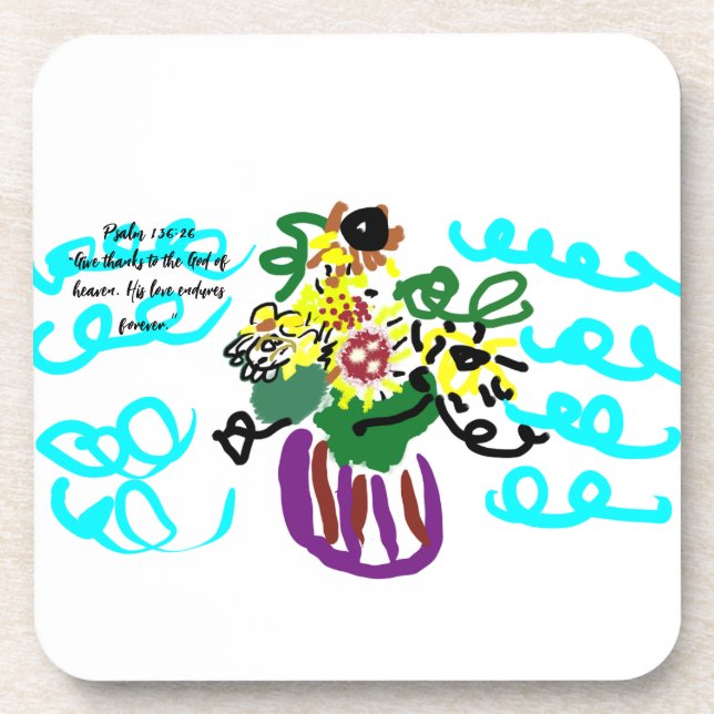 jesus love forever  beverage coaster (Front)