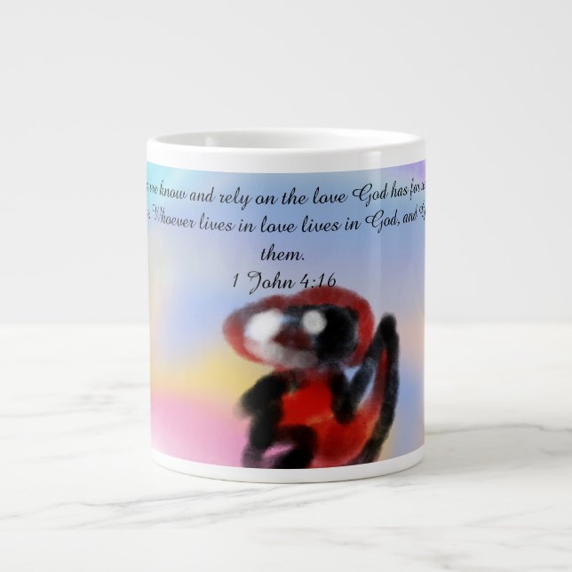 jesus love  giant coffee mug (Front)