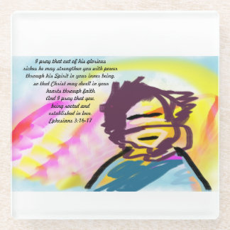 jesus love glass coaster