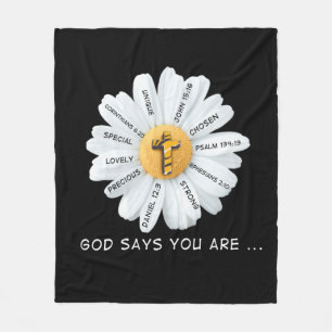 Jesus Love God Say You Are... Fleece Blanket