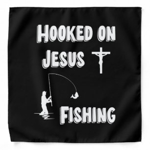 Jesus Love   Hooked On Jesus Fishing Christian Bandana