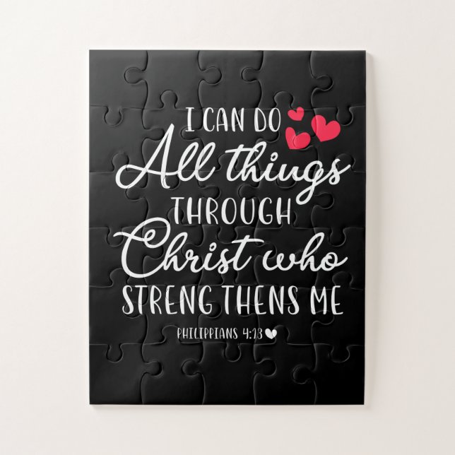 Jesus Love | I Can Do All Things Through Christ Jigsaw Puzzle (Vertical)