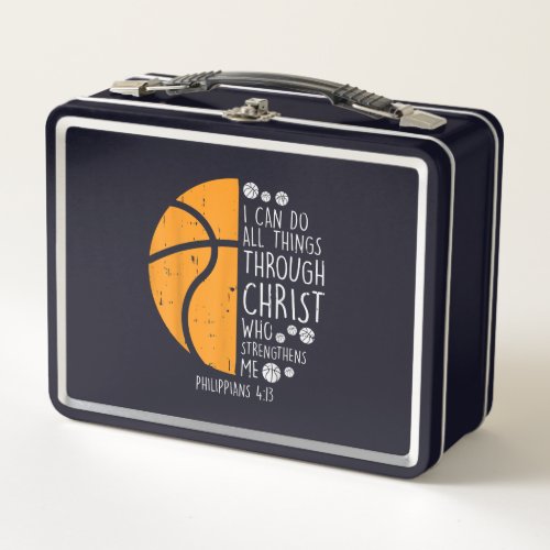 Jesus Love  I Can Do All Things Through Christ Metal Lunch Box