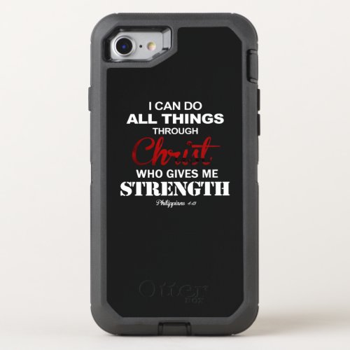 Jesus Love  I Can Do All Things Through Christ Wh OtterBox Defender iPhone SE87 Case