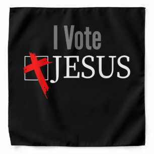 Jesus Love   I Vote Jesus Christian Cross Bandana