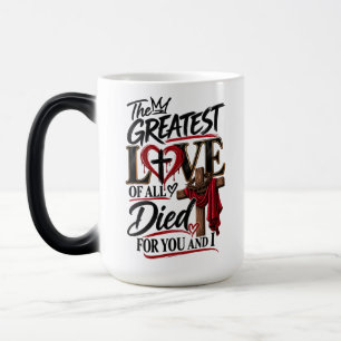 Jesus love is unconditional  color morph mug 