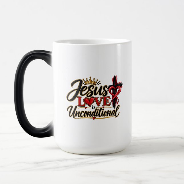 Jesus Love is Unconditional  Color Morph Mug (Left)