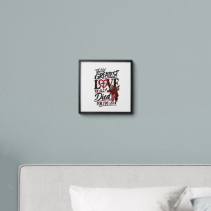 Jesus love is unconditional peel and stick photo tile