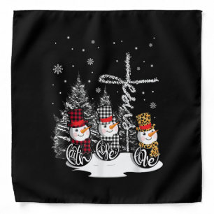 Jesus Love Jesus Faith Hope Love Snowman Bandana