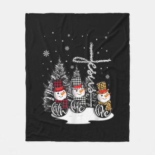 Jesus Love Jesus Faith Hope Love Snowman Fleece Blanket