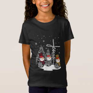 Jesus Love   Jesus Faith Hope Love Snowman T-Shirt