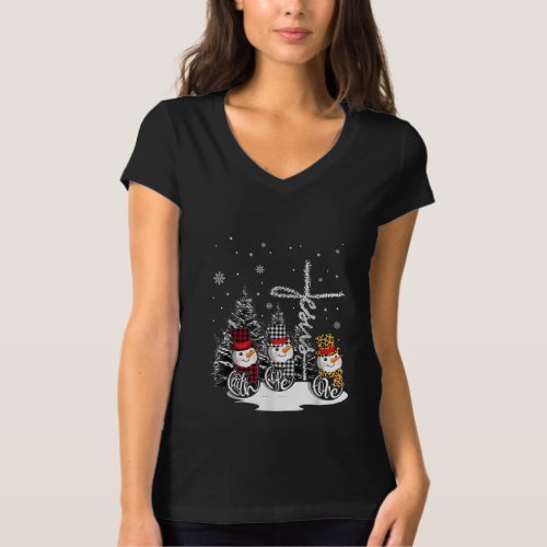 Jesus Love  Jesus Faith Hope Love Snowman T_Shirt