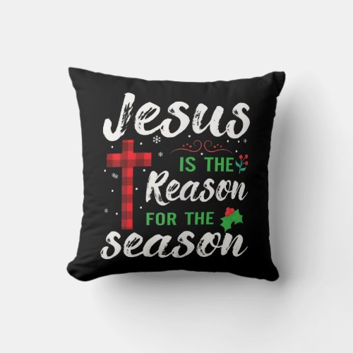 Jesus Love  Jesus In The Reason For The Season Throw Pillow