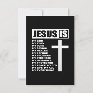 Jesus Love | Jesus Is My God My King My Everything RSVP Card