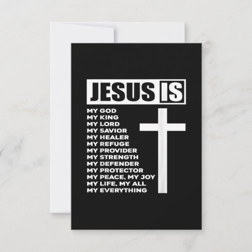 Jesus Love  Jesus Is My God My King My Everything RSVP Card