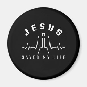 Jesus Love   Jesus Saved My Life Cross Christian Magnet