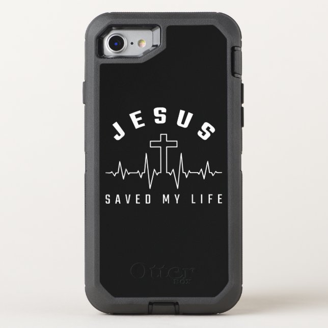Jesus Love | Jesus Saved My Life Cross Christian Otterbox iPhone Case (Back)