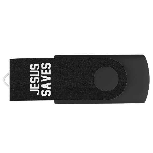 Jesus Love | Jesus Saves Funny Christian Faith Flash Drive (Back)