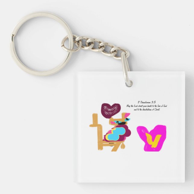 jesus love joy keychain (Front)