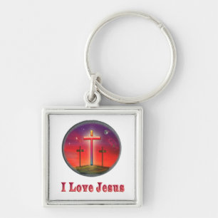 Jesus love keychain