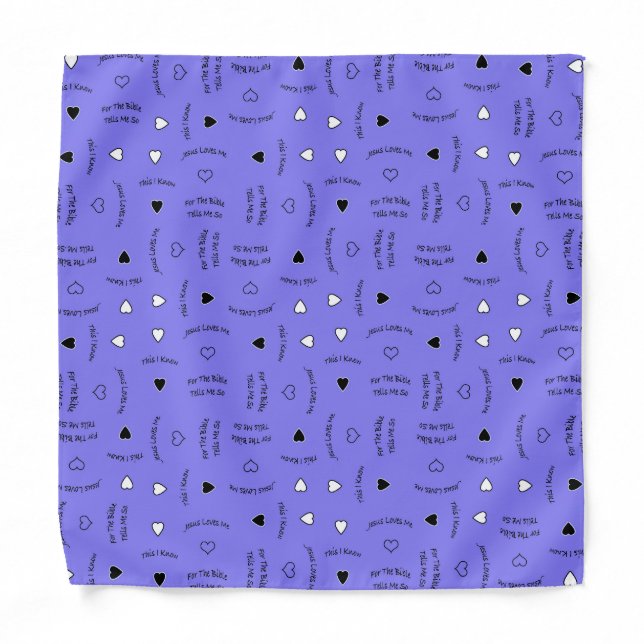 Jesus Love Me - PeriWinkle M Bandana (Front)