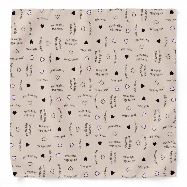 Jesus Love Me - Tan M Bandana (Front)