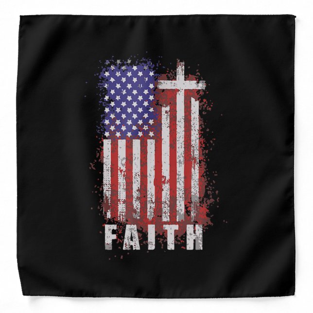 Jesus Love | Patriotic Christian Faith Jesus USA Bandana (Front)